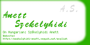 anett szekelyhidi business card